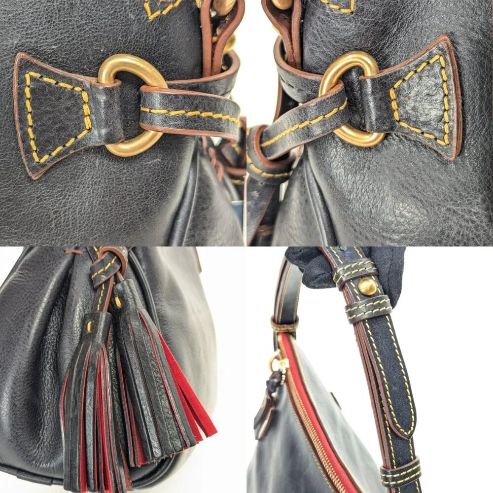 DOONEY & BOURKE USA Black Leather Florentine Hobo Satchel - Made in USA - NEW - Picture 14 of 16